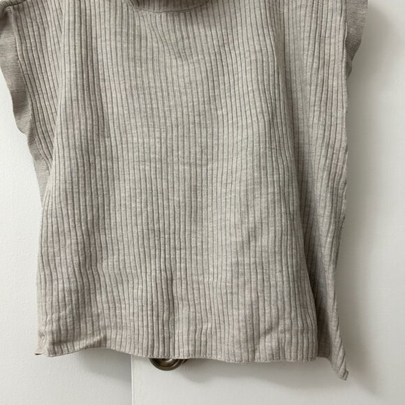 EILEEN FISHER Sweater Womens sz 1X Gray wool Turtleneck Italian Yarn Minimalist - Picture 4 of 11